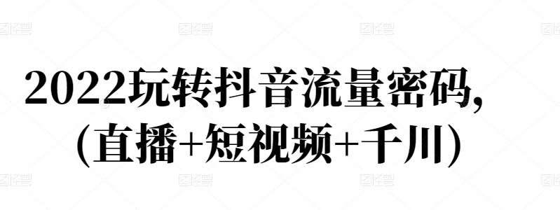 2022玩转抖音流量密码，(直播 短视频 千川)-云创网-综合网创资源