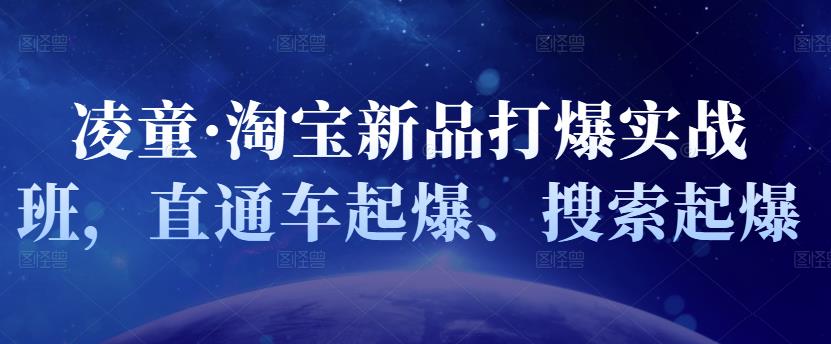 凌童·淘宝新品打爆实战班，直通车起爆、搜索起爆-云创网-综合网创资源