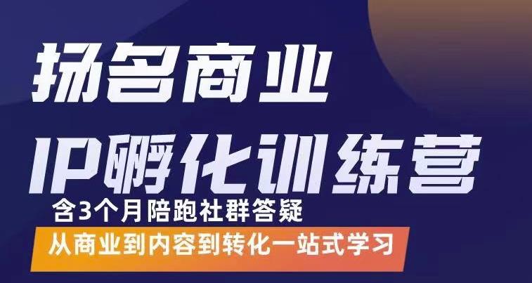 杨名商业IP孵化训练营，从商业到内容到转化一站式学 价值5980元-云创网-综合网创资源