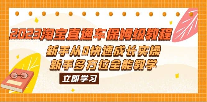 2023淘宝直通车保姆级教程：新手从0快速成长实操，新手多方位全能教学-云创网-综合网创资源