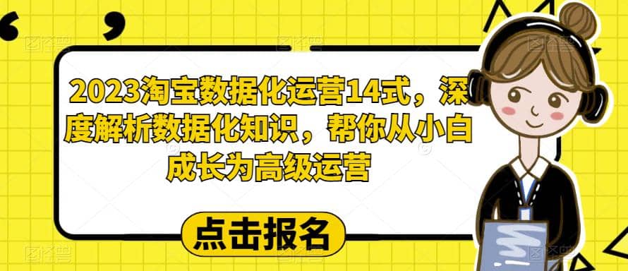 2023淘宝数据化-运营 14式，深度解析数据化知识，帮你从小白成长为高级运营-云创网-综合网创资源
