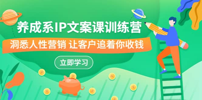 养成系-IP文案课训练营，文案心法的天花板 洞悉人性营销 让客户追着你收钱-云创网-综合网创资源