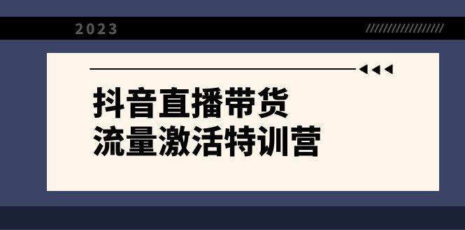 抖音直播带货-流量激活特训营，入行新手小白主播必学（21节课 资料）-云创网-综合网创资源