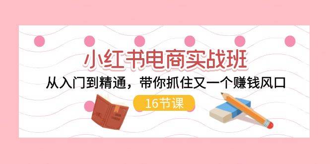 小红书电商实战班，从入门到精通，带你抓住又一个赚钱风口（16节）-云创网-综合网创资源