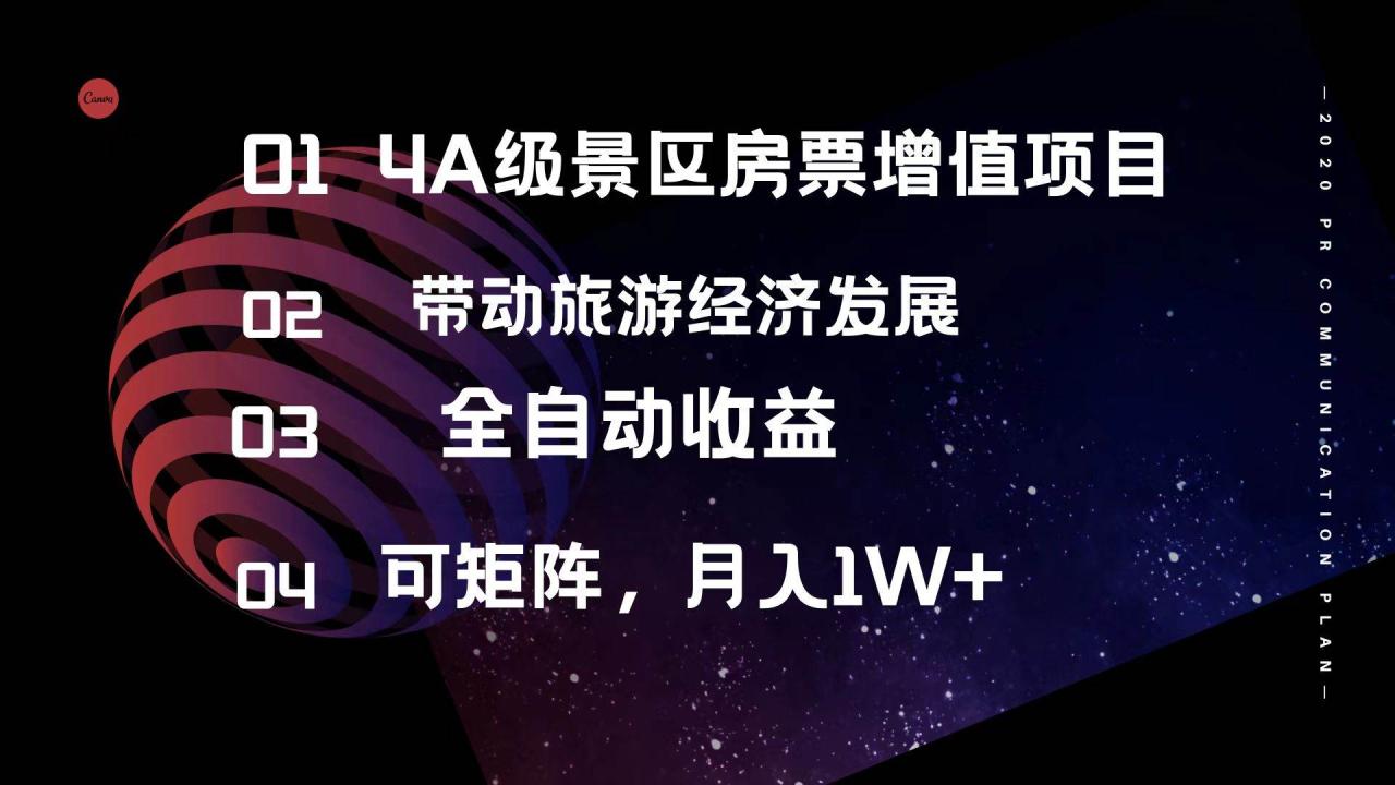 图片[1]-4A级景区房票增值项目  带动旅游经济发展 全自动收益 可矩阵 月入1w+-云创网-综合网创资源