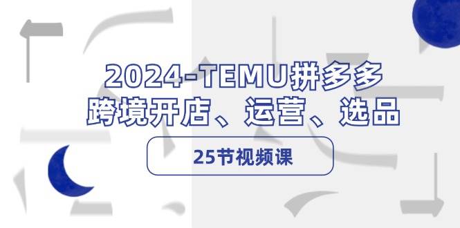 图片[1]-2024-TEMU拼多多·跨境开店、运营、选品（25节视频课）-云创网-综合网创资源